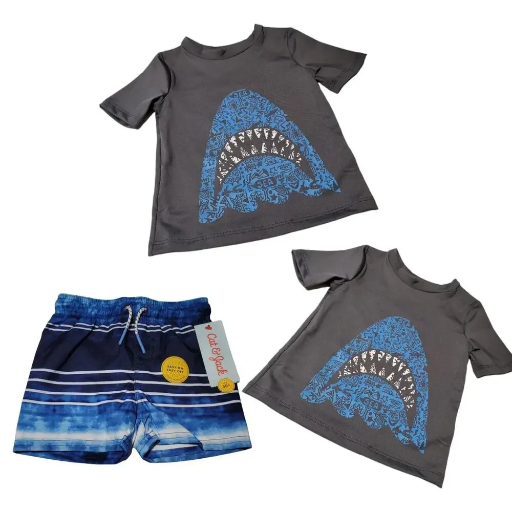 Cat & Jack 3 Piece Bundle Swimwear 12M